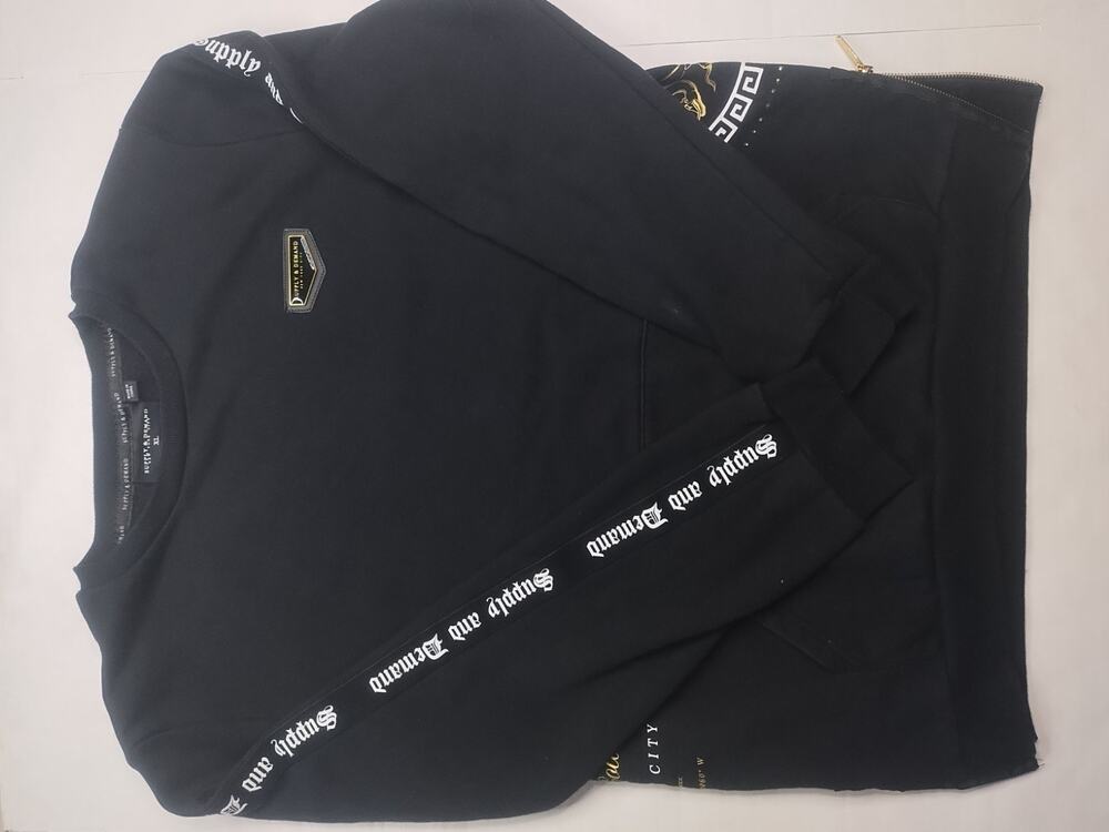 Supply & Demand Sweatshirt Mens XL Crewneck Medusa Gold Print Streetwear NYC